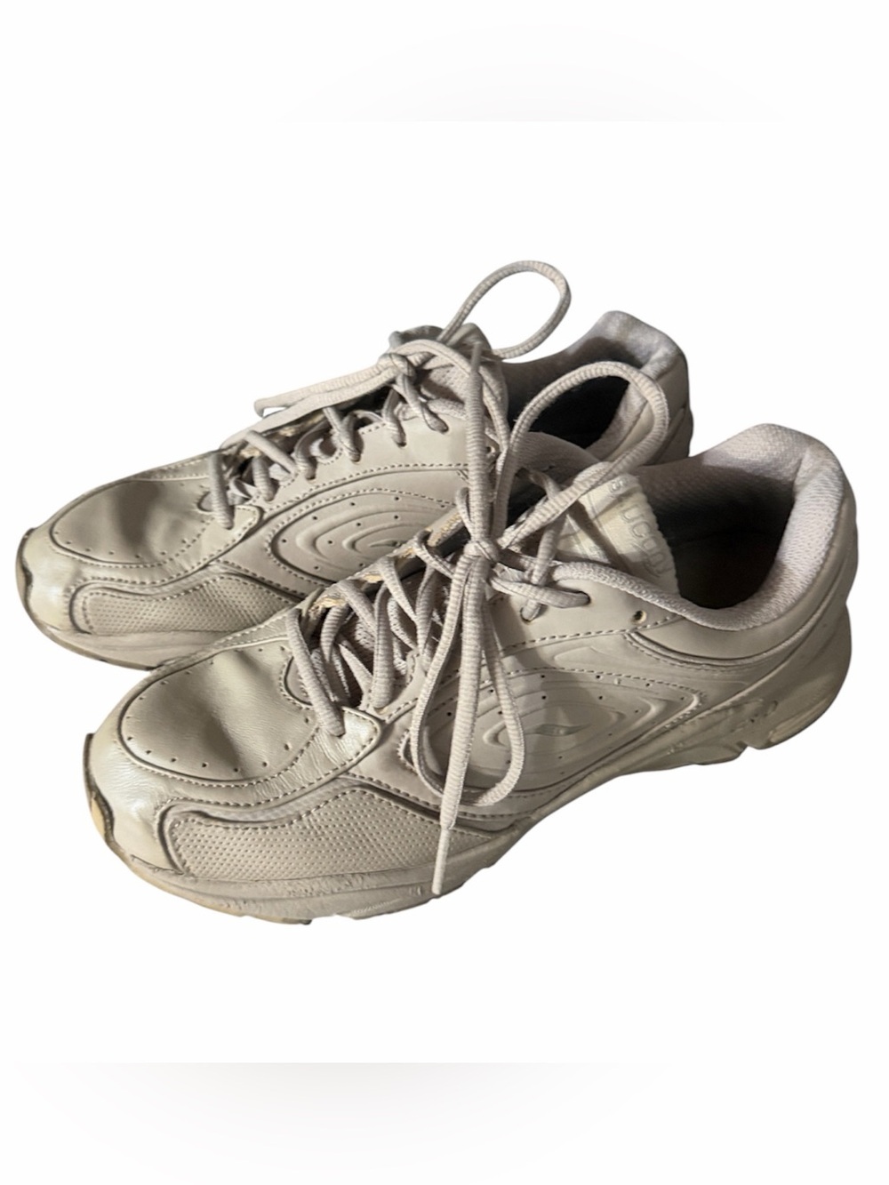Saucony Women's Leather Beige/Tan Athletic Sneakers, 9